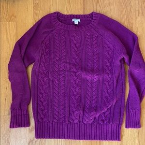 Purple cable knit, old navy sweater. Size large